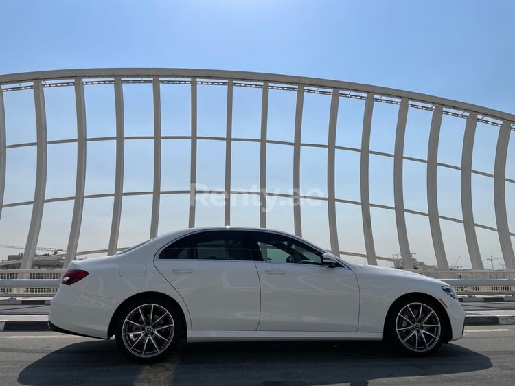 White Mercedes E Class for rent in Sharjah 5