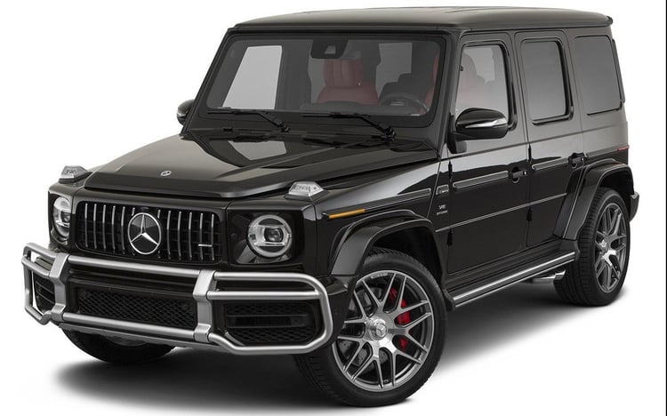 Black Mercedes G63  AMG for rent in Dubai