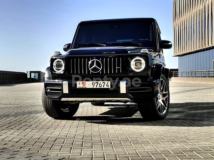 Black Mercedes G63 AMG for rent in Dubai 2