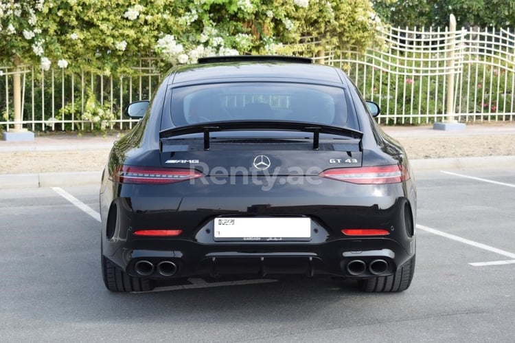 Black Mercedes GT 43 AMG for rent in Abu-Dhabi 2