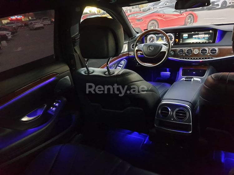 Black Mercedes S Class S650 for rent in Dubai 5