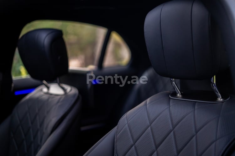 Black Mercedes S500 Class for rent in Sharjah 2