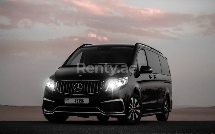 Black Mercedes Vito VIP Maybach for rent in Abu-Dhabi