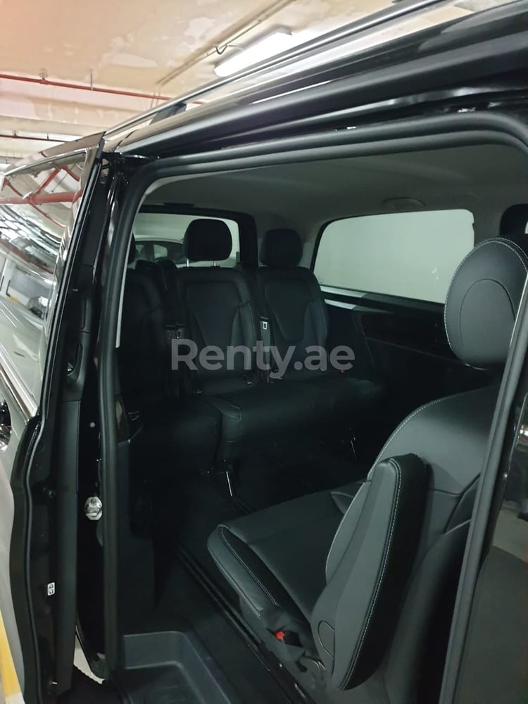 Black Mercedes V250 for rent in Sharjah 4