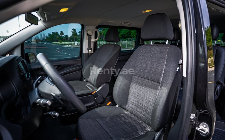 Black Mercedes Vito  Class for rent in Abu-Dhabi 5