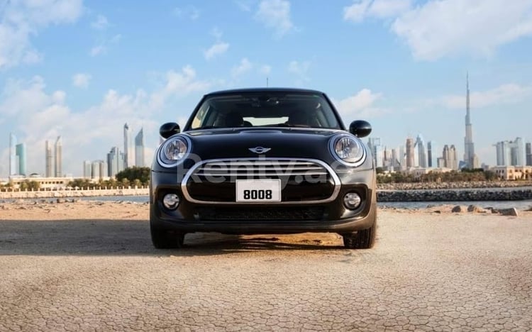 Black Mini Cooper for rent in Abu-Dhabi