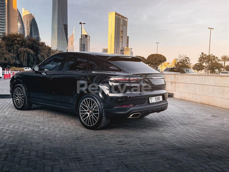 Black Porsche Cayenne for rent in Dubai 1