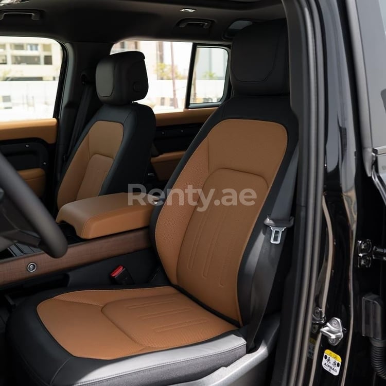 Black Range Rover Defender for rent in Sharjah 3