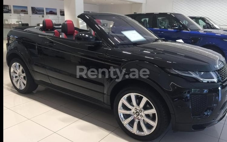 Black Range Rover Evoque for rent in Dubai