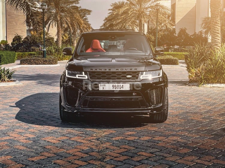 Black Range Rover Sport SVR for rent in Dubai 0