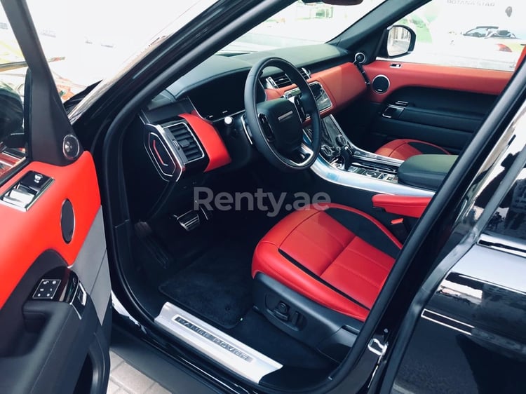 Black Range Rover Sport for rent in Abu-Dhabi 2