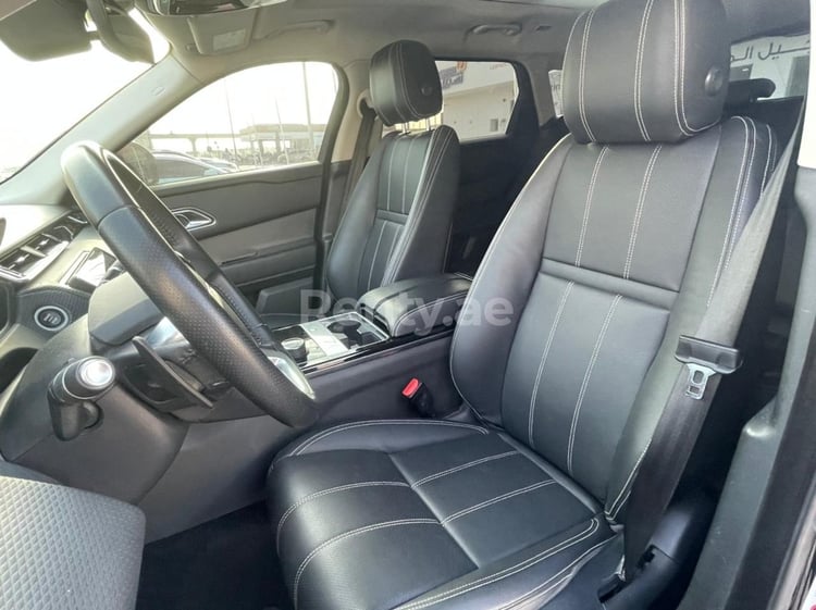 Black Range Rover Velar for rent in Abu-Dhabi 3