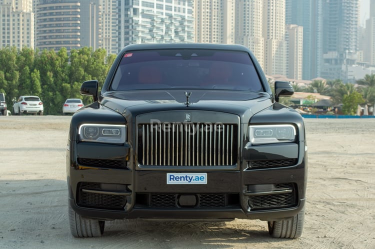 Black Rolls Royce Cullinan- BLACK BADGE for rent in Sharjah 6