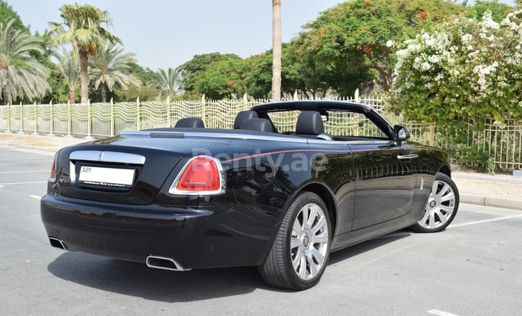 Black Rolls Royce Dawn for rent in Dubai 1