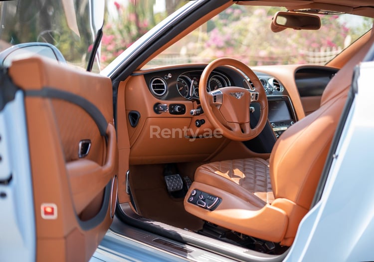 Blue Bentley GT Convertible for rent in Sharjah 6