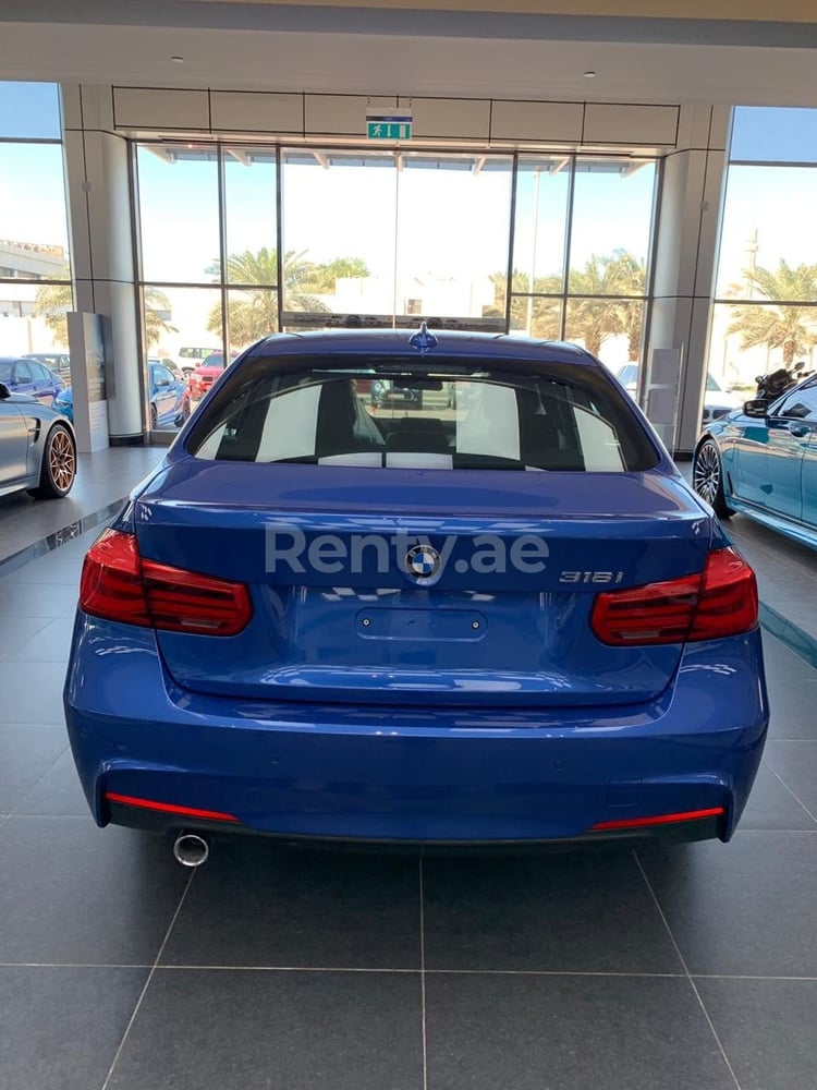 Bleue BMW 318 en location à Abu-Dhabi 6