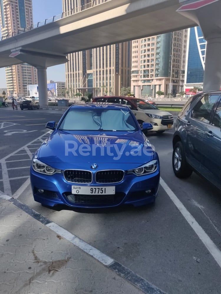 Bleue BMW 318 en location à Sharjah 5