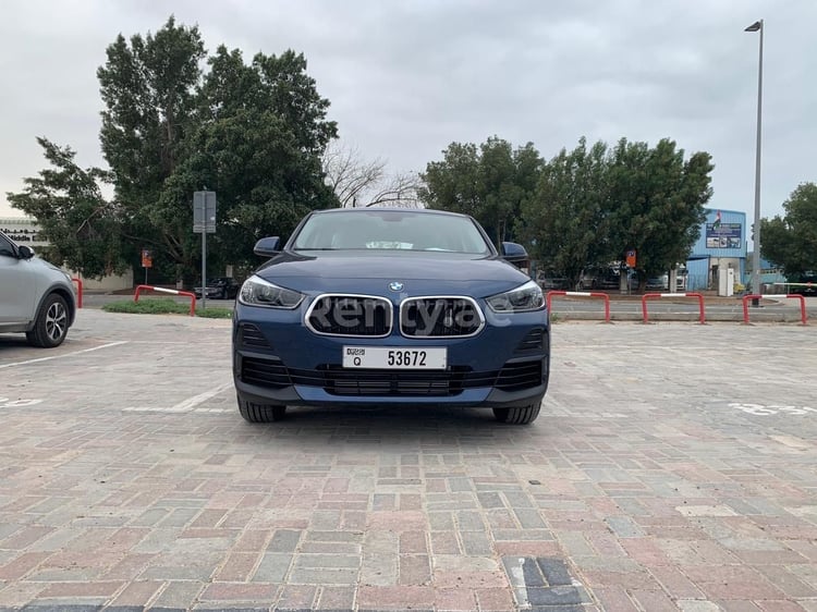 Blue BMW X2 for rent in Abu-Dhabi 6