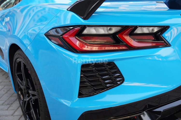 Blue Chevrolet Corvette for rent in Sharjah 4