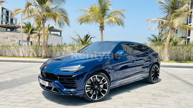 أزرق Lamborghini Urus للإيجار في دبي 1