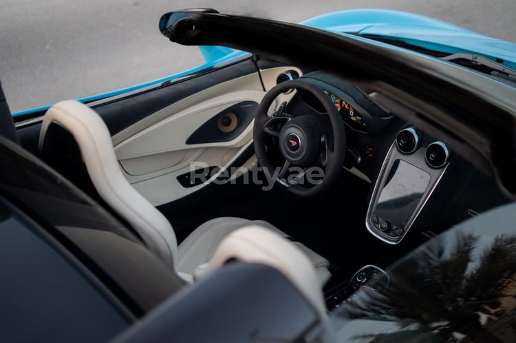 Blue McLaren 570S for rent in Sharjah 2