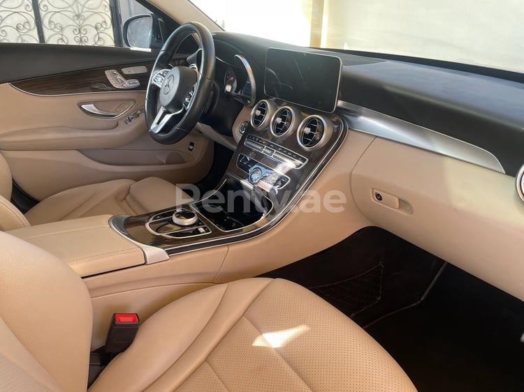 Blue Mercedes C Class for rent in Sharjah 6