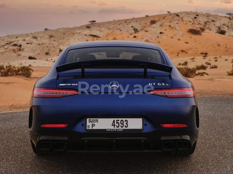 Blue Mercedes GT63s Edition 1 for rent in Sharjah 3