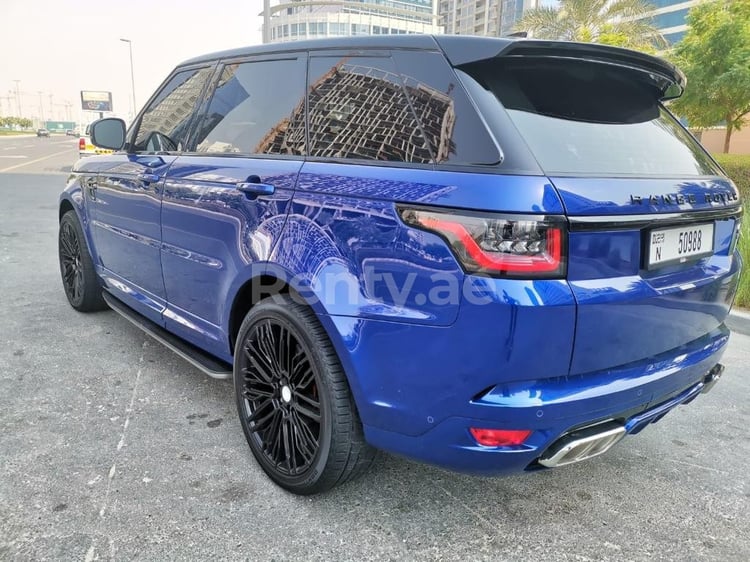 Blue Range Rover SVR for rent in Dubai 0