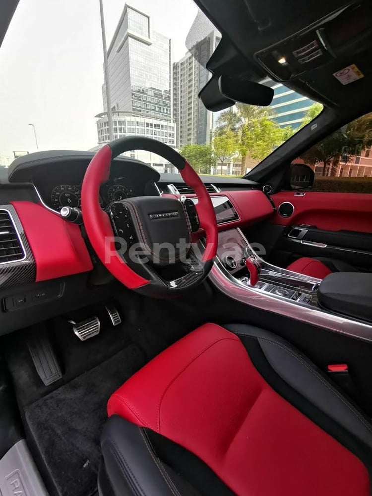 Blue Range Rover SVR for rent in Dubai 1