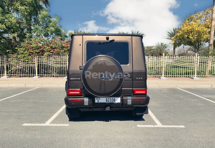 Brown Mercedes G class for rent in Dubai 3