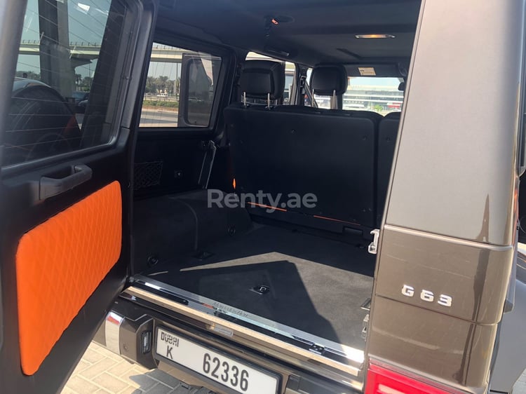 Brown Mercedes G class for rent in Dubai 7