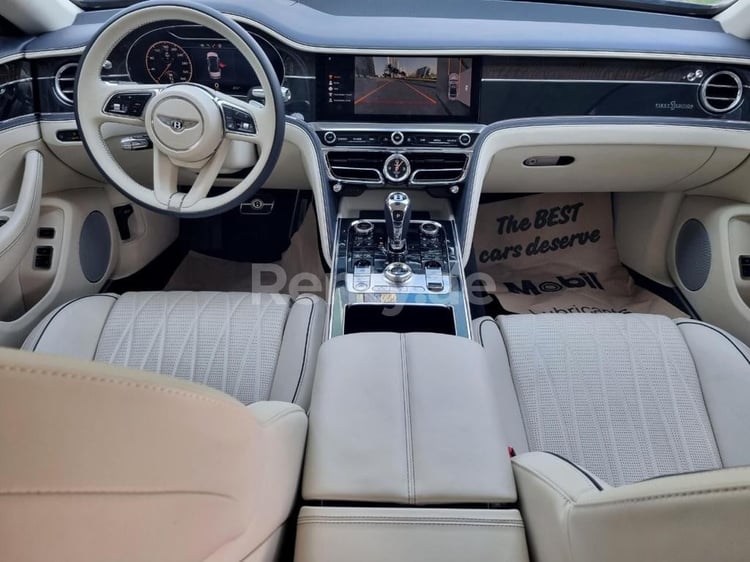 Dark Blue Bentley Flying Spur for rent in Dubai 3