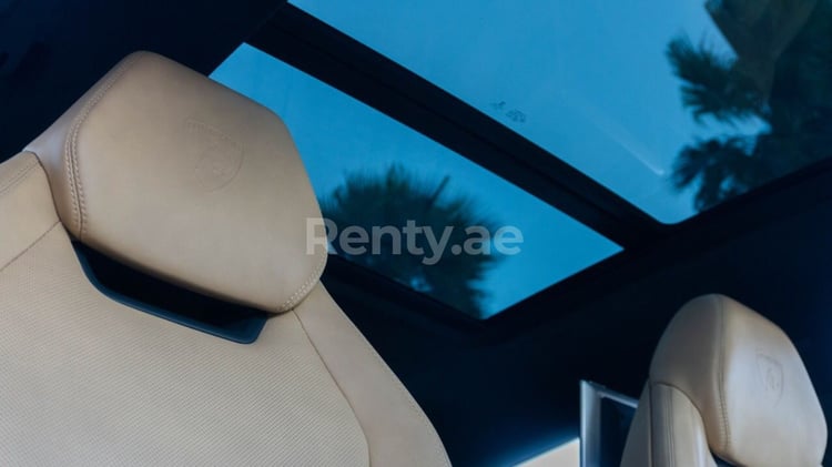 Dark Blue Lamborghini Urus for rent in Dubai 2