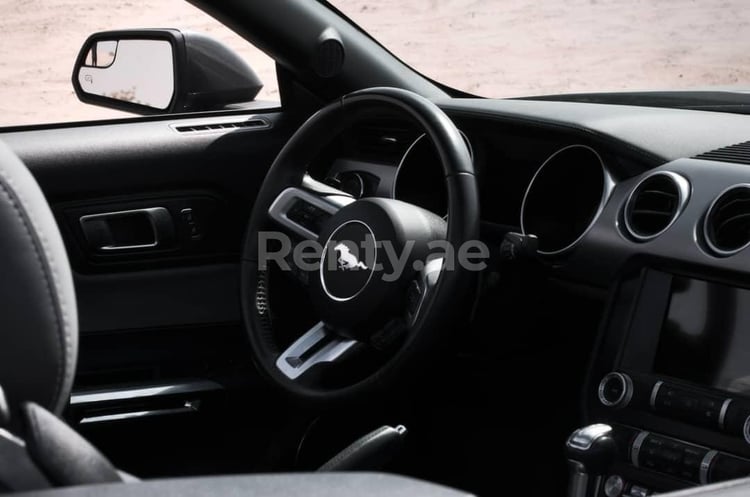 Dark Grey Ford Mustang cabrio V8 for rent in Sharjah 2