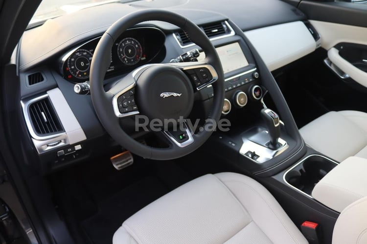 Dark Grey Jaguar E-Pace for rent in Abu-Dhabi 1