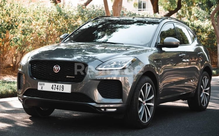 Dark Grey Jaguar E-Pace for rent in Sharjah