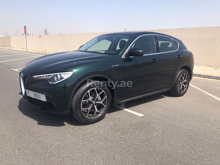 Verde Alfa Romeo Stelvio en alquiler en Dubai 6