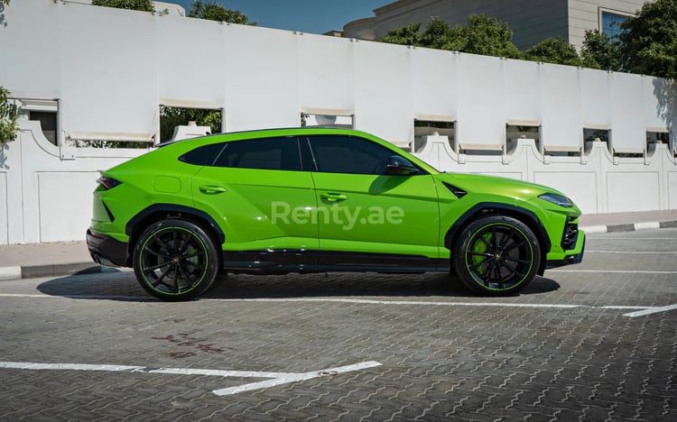 verde Lamborghini Urus Capsule in affitto a Abu-Dhabi 3