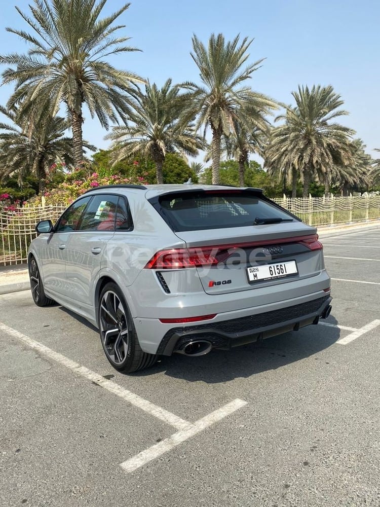 Grey Audi QRS8 for rent in Dubai 5