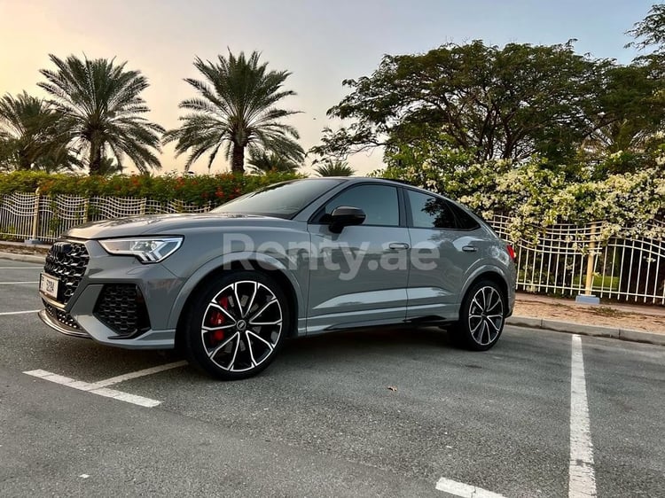 Grey Audi RSQ3 for rent in Abu-Dhabi 2