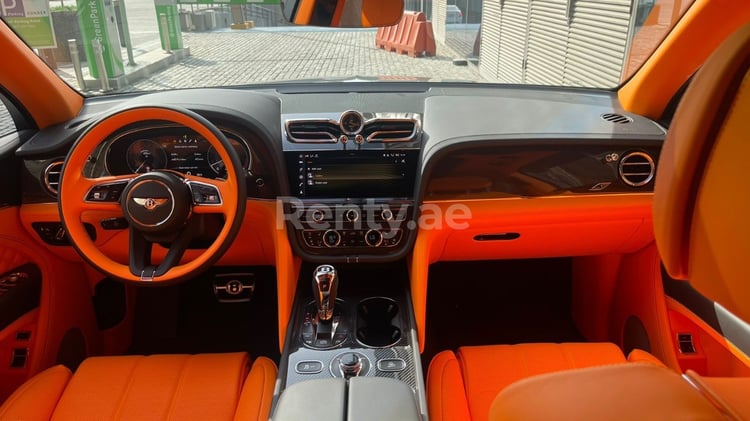 Grey Bentley Bentayga for rent in Sharjah 2