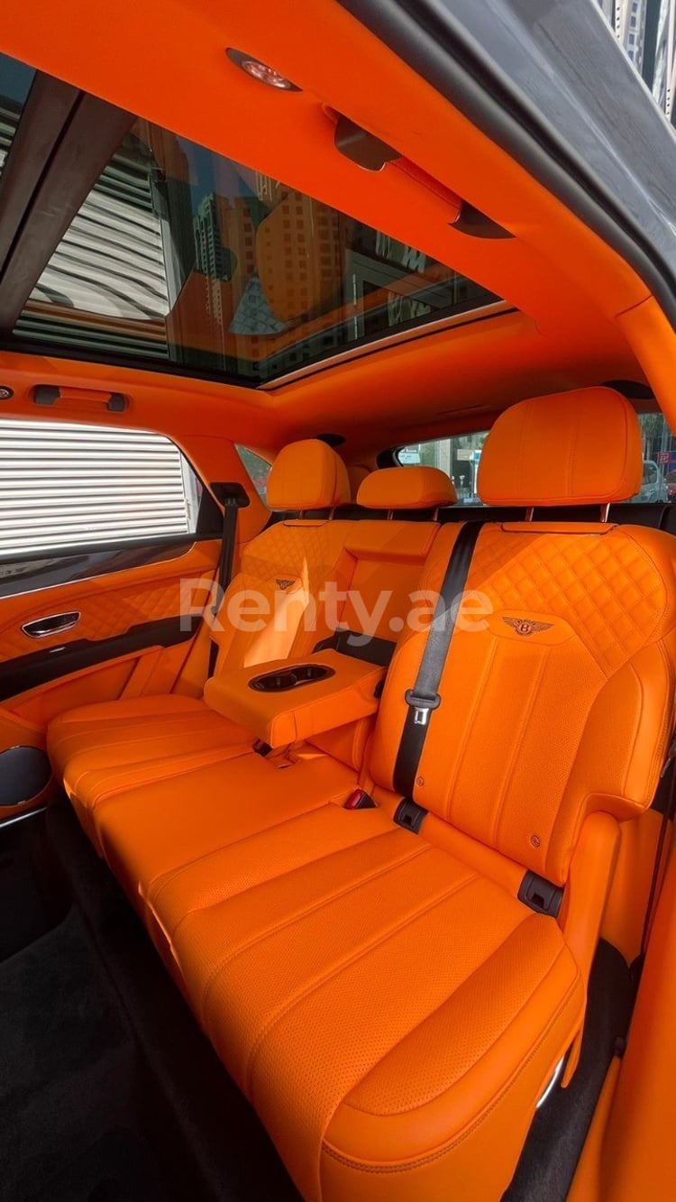 Grey Bentley Bentayga for rent in Sharjah 5