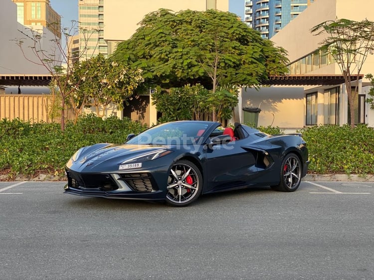 Grau Chevrolet Corvette Spyder zur Miete in Sharjah 4