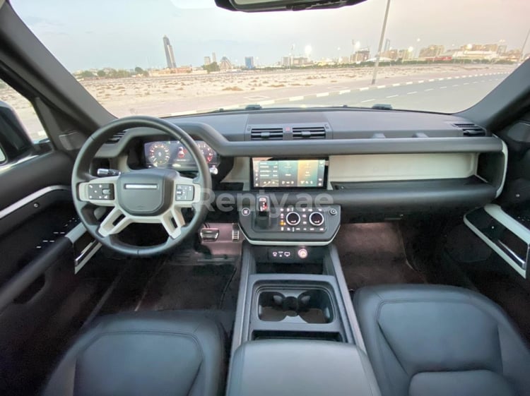 Grey Range Rover Defender for rent in Sharjah 9