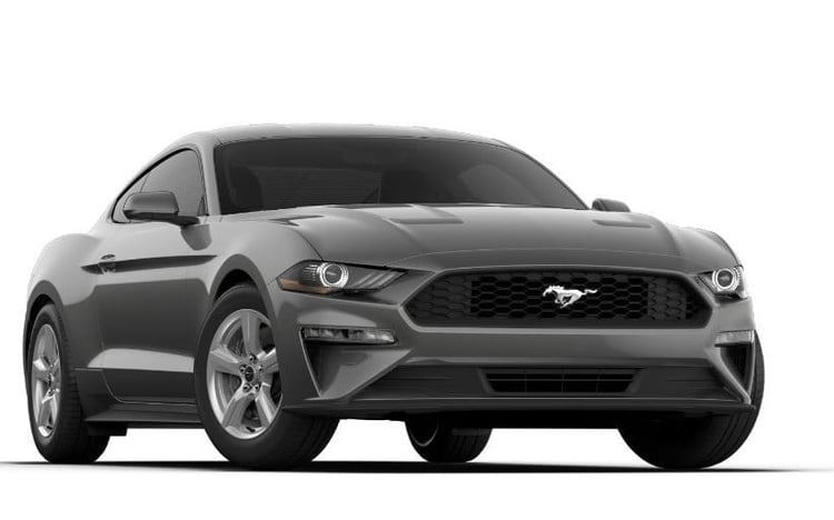 اللون الرمادي Ford Mustang للإيجار في أبو ظبي