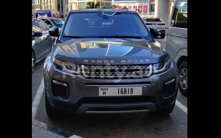 Grey Range Rover Evoque for rent in Dubai