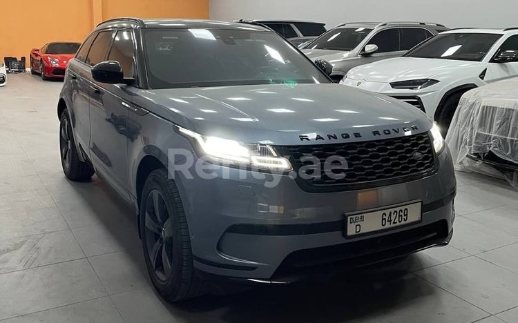 Grey Range Rover Velar for rent in Dubai