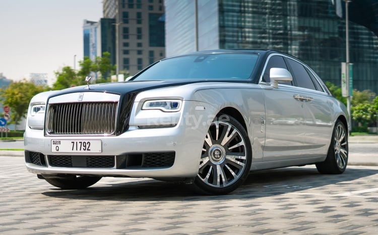 Silver Rolls Royce Ghost for rent in Sharjah