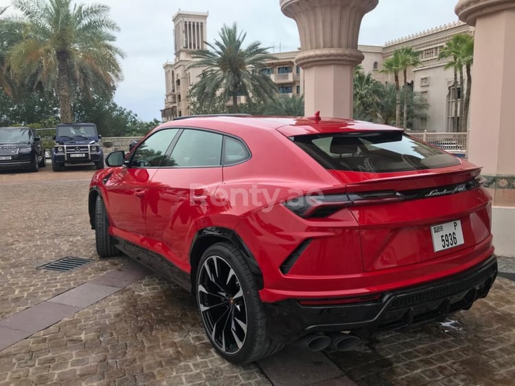 Red Lamborghini Urus for rent in Sharjah 7