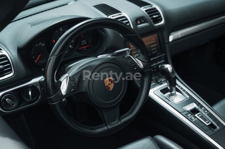 Orange Porsche Boxster for rent in Dubai 6